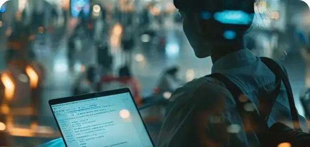 female working on laptop